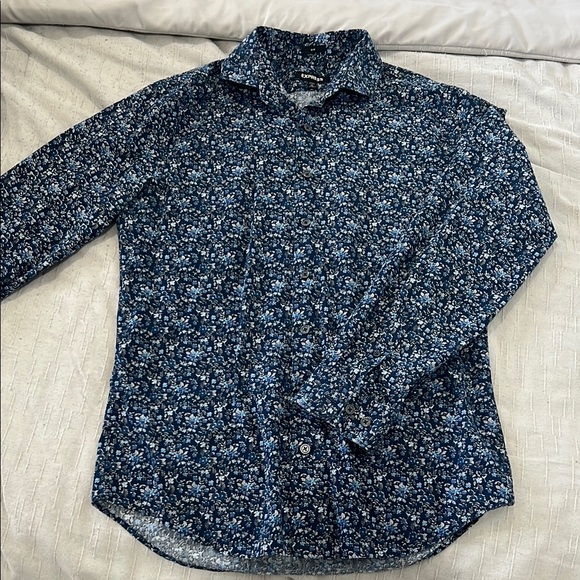 Men's Blue Floral Shirt - Picture 1 of 2